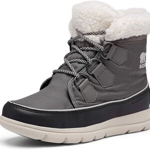 NWT Sorel Women's Explorer Carnival Waterproof Boots In Grey Size 6